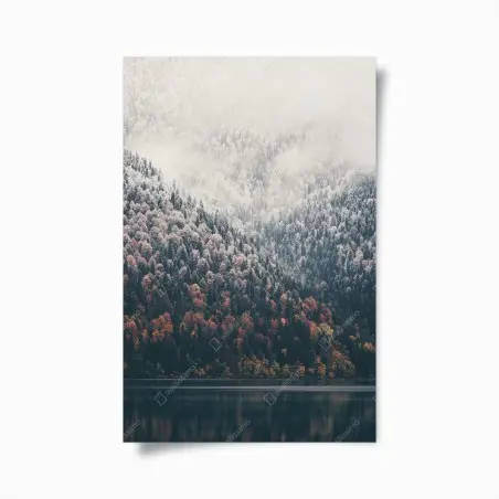 Poster brume automnale sur le lac – Wallnifity®