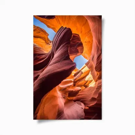 Poster canyon sculpté aux couleurs de feu – Wallnifity®