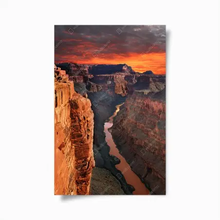Poster paysage épique du Grand Canyon au coucher du soleil – Wallnifity®