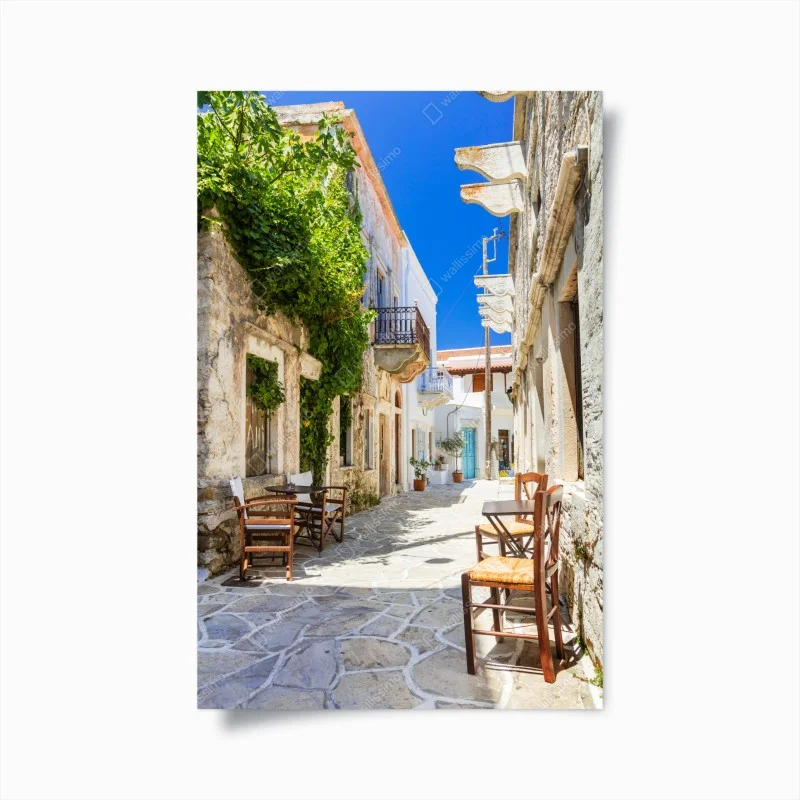 Poster ruelle méditerranéenne ensoleillée au charme ancien – Wallnifity® Poster ruelle méditerranéenne ensoleillée au charme ancien – Wallnifity®