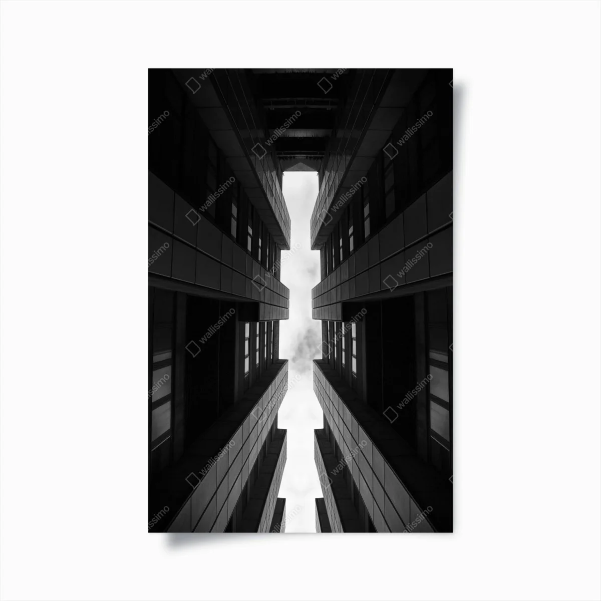 Poster perspective urbaine verticale entre tours – Wallnifity® Poster perspective urbaine verticale entre tours – Wallnifity®