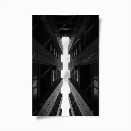 Poster perspective urbaine verticale entre tours – Wallnifity®