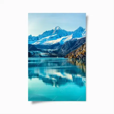 Poster reflets d'un glacier et sommet enneigé – Wallnifity®