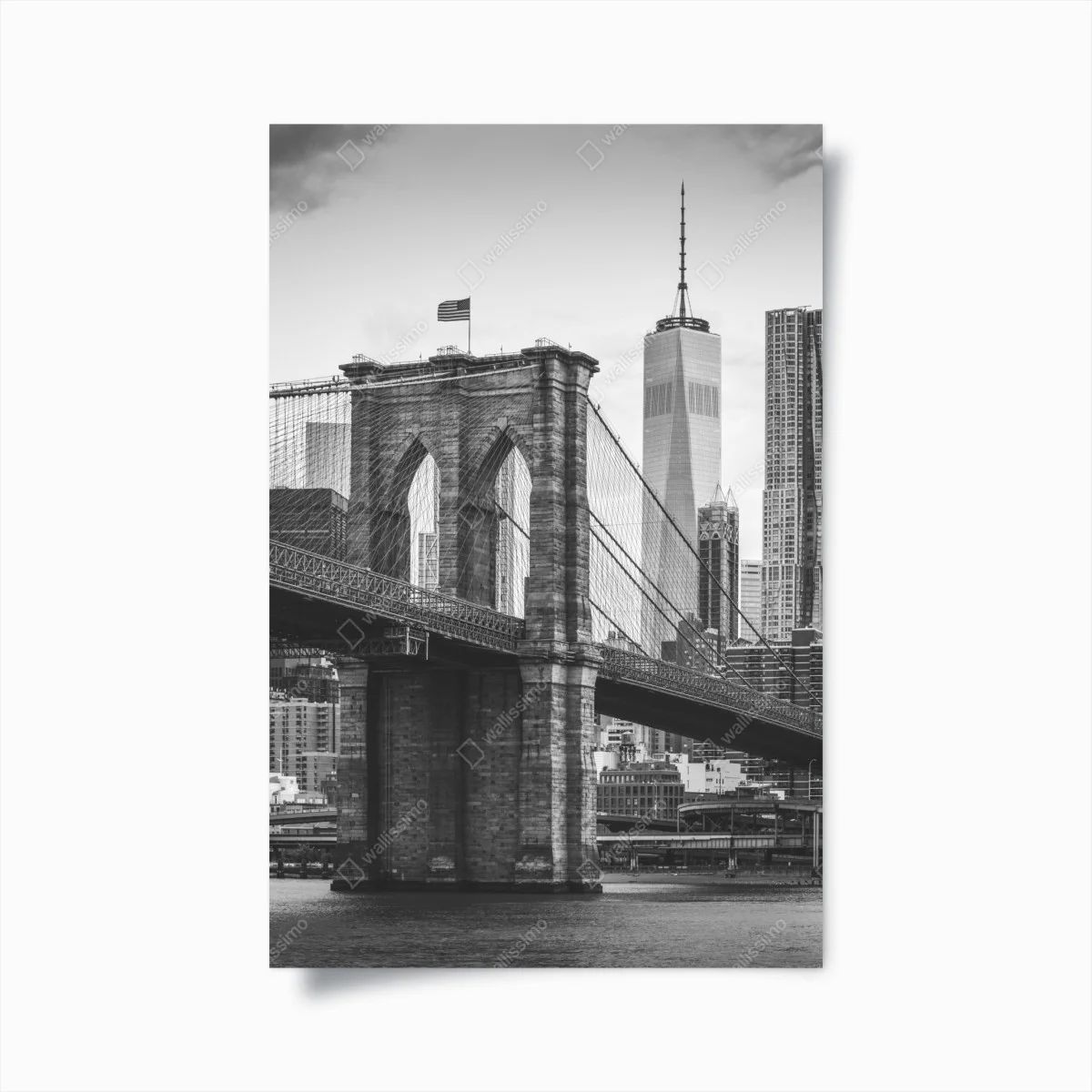 Poster pont de Brooklyn et skyline de New York en noir et blanc – Wallnifity® Poster pont de Brooklyn et skyline de New York en noir et blanc – Wallnifity®