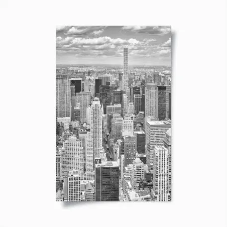 Poster panorama urbain en noir et blanc de New York – Wallnifity®