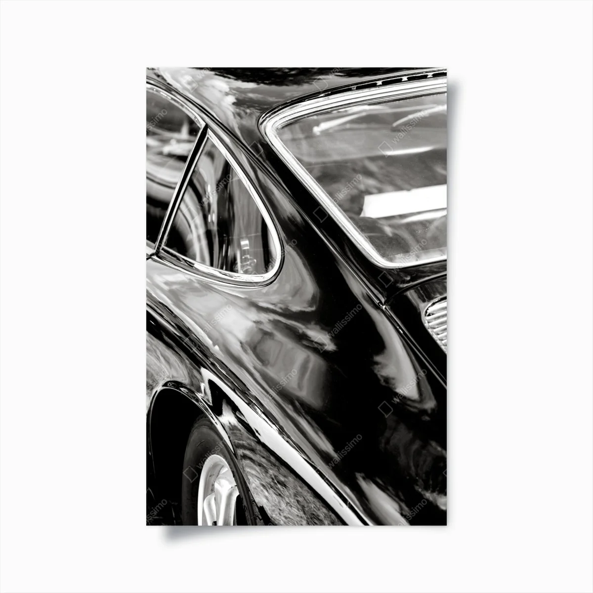 Poster élégantes courbes d'une voiture classique en noir et blanc – Wallnifity® Poster élégantes courbes d'une voiture classique en noir et blanc – Wallnifity®