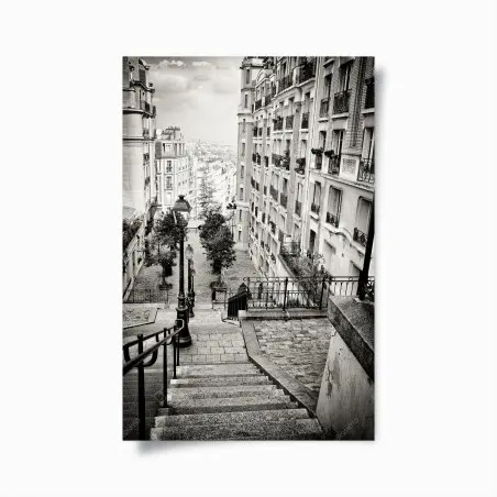 Poster escalier pittoresque de Montmartre, Paris – Wallnifity®