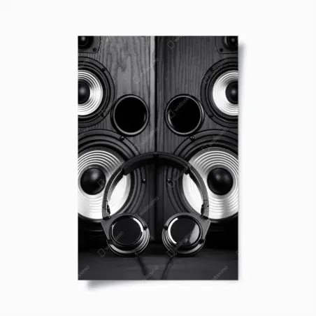 Poster composition audio en noir et blanc – Wallnifity®