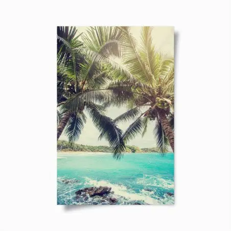 Poster paradis des cocotiers au bord de l'océan – Wallnifity®
