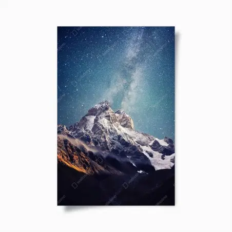 Poster nuit étoilée sur Ushba au cœur de Svaneti – Wallnifity®