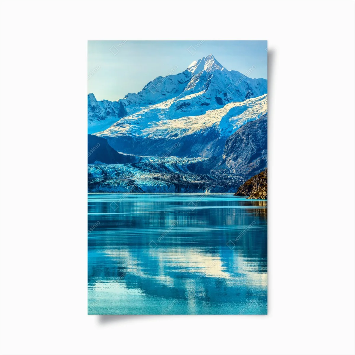 Poster panorama alpin : glacier et reflets turquoise – Wallnifity® Poster panorama alpin : glacier et reflets turquoise – Wallnifity®