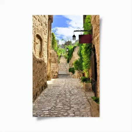 Poster ruelle pittoresque, Les Baux-de-Provence – Wallnifity®