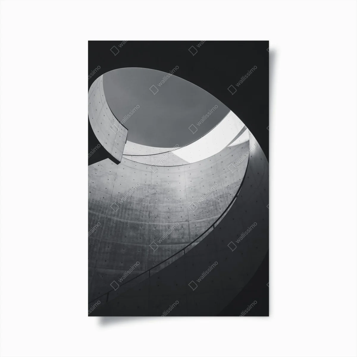Poster abstraction architecturale en béton et courbes – Wallnifity® Poster abstraction architecturale en béton et courbes – Wallnifity®