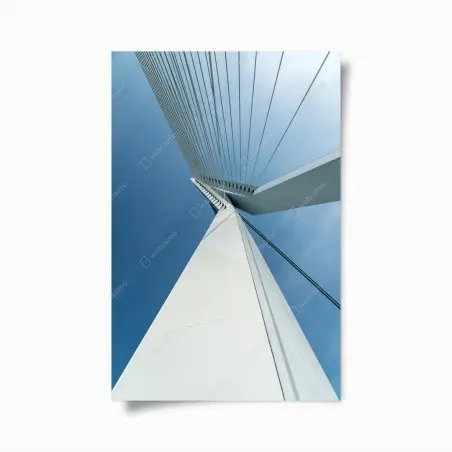 Poster perspective architecturale d'un pont à haubans – Wallnifity®
