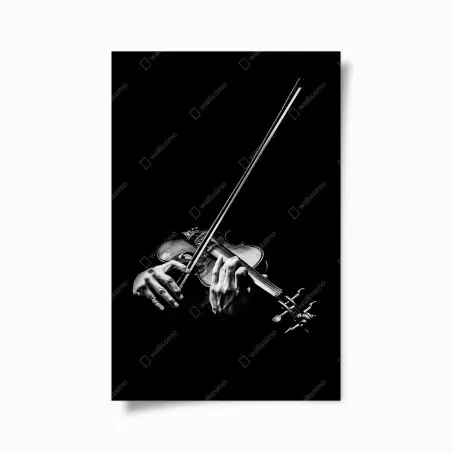 Poster mains et violon en clair-obscur – Wallnifity®