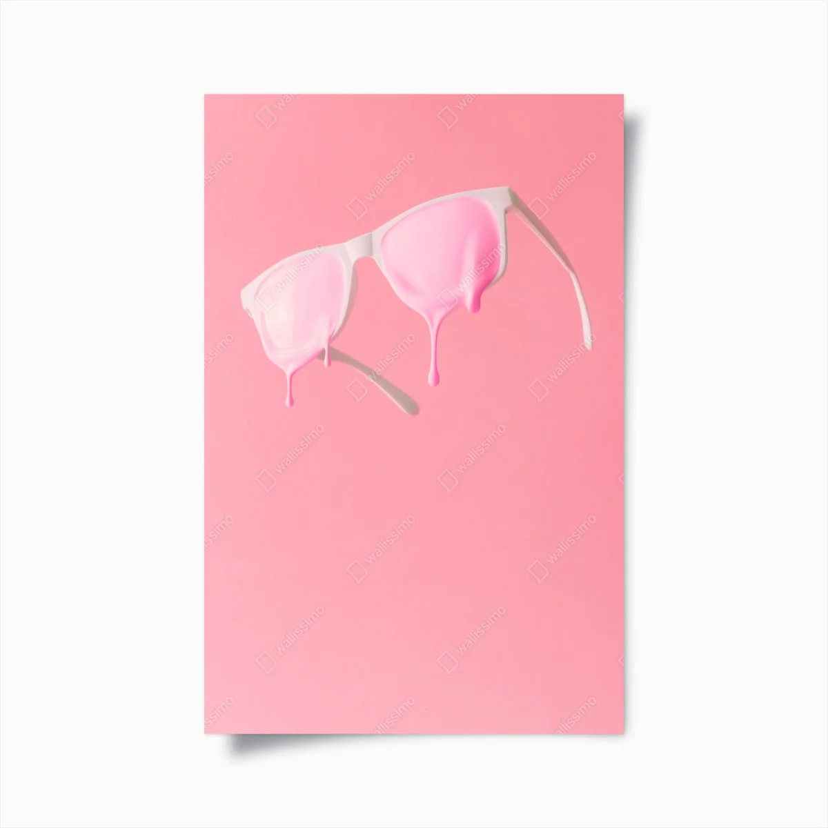 Poster lunettes blanches à peinture rose dégoulinante – Wallnifity® Poster lunettes blanches à peinture rose dégoulinante – Wallnifity®