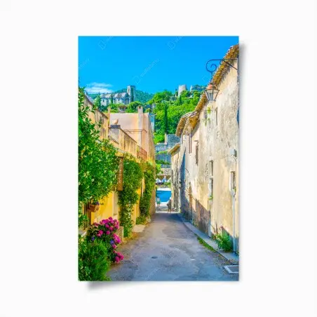 Poster ruelle ensoleillée d'un village en Provence – Wallnifity®