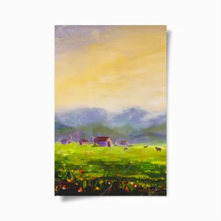 Poster aube bucolique dans la vallée – Wallnifity®