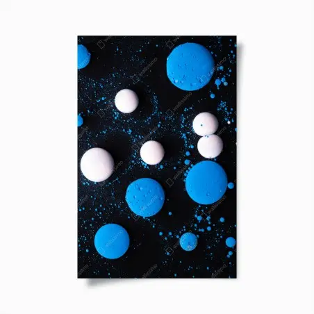 Poster galaxie de bulles bleues – Wallnifity®