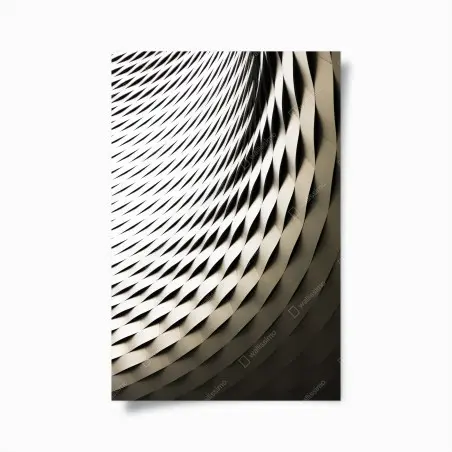 Poster motif architectural ondulé et monochrome – Wallnifity®