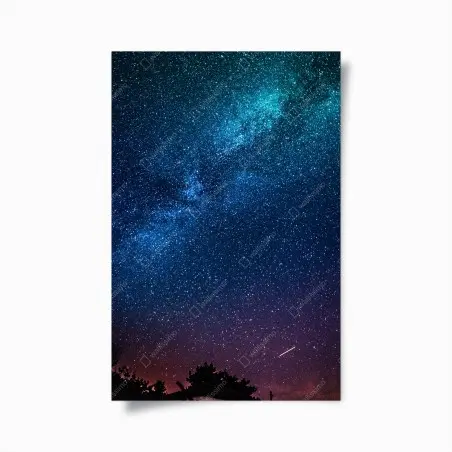 Poster ciel étoilé mystique bleu-violet – Wallnifity®