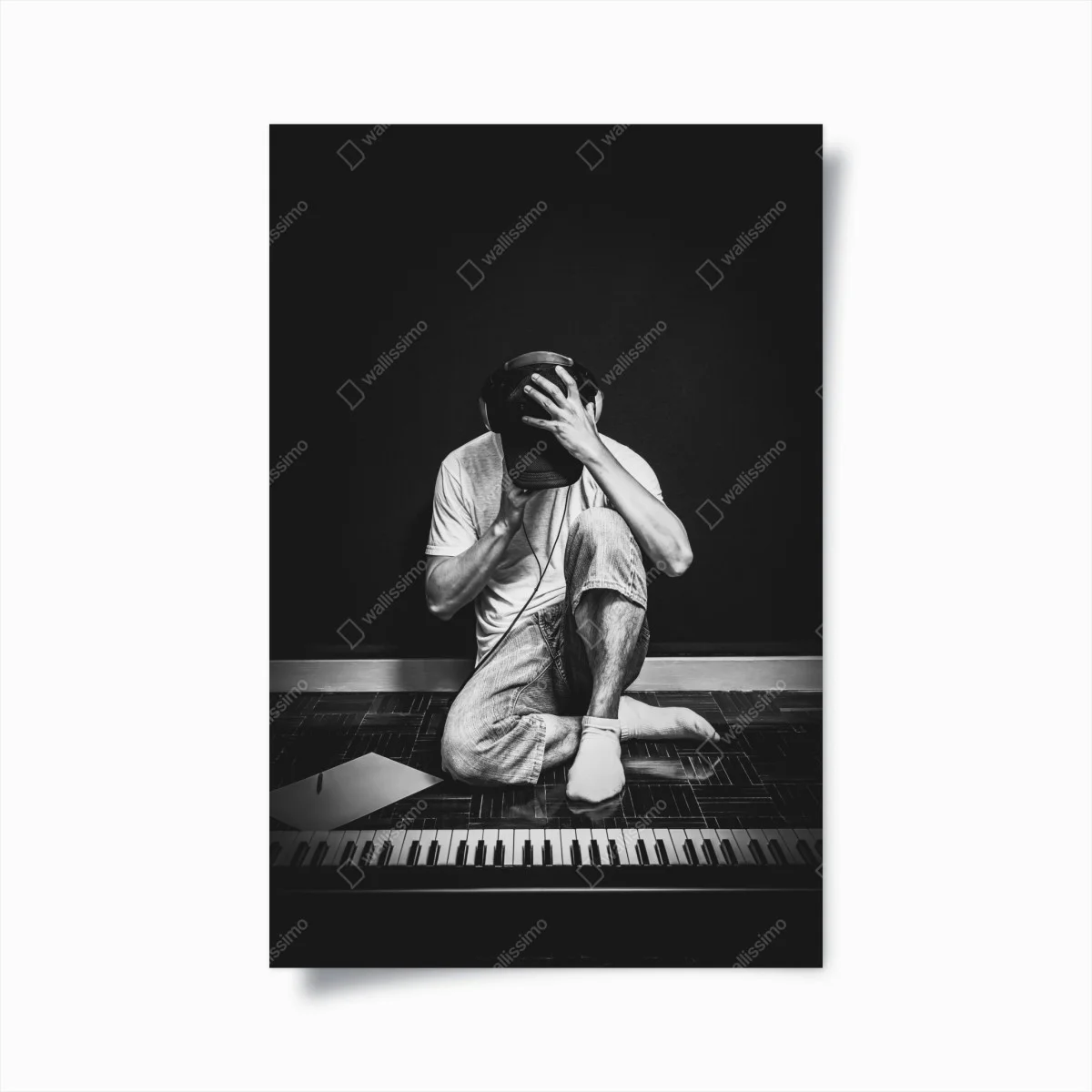 Poster portrait intimiste d'un musicien en studio – Wallnifity® Poster portrait intimiste d'un musicien en studio – Wallnifity®
