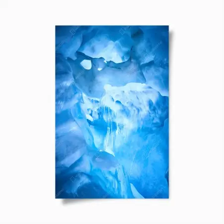 Poster intérieur d'une grotte de glace bleue – Wallnifity®