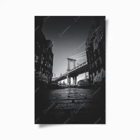 Poster vue urbaine du pont Manhattan depuis Dumbo – Wallnifity®