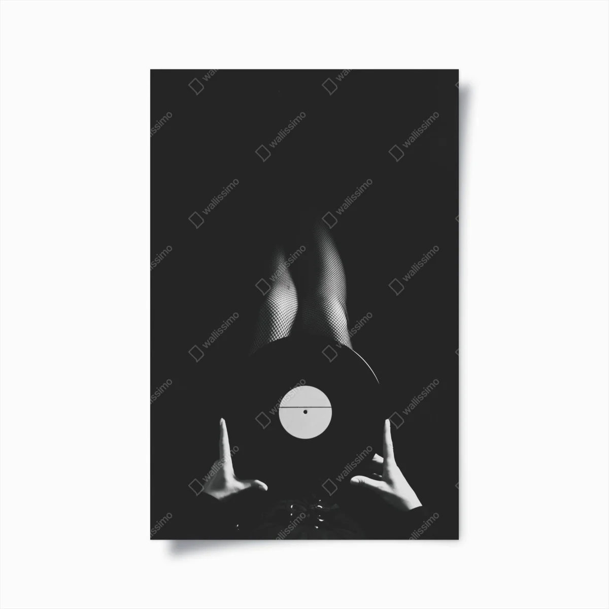 Poster vinyle en contraste: silhouette en bas résille – Wallnifity® Poster vinyle en contraste: silhouette en bas résille – Wallnifity®
