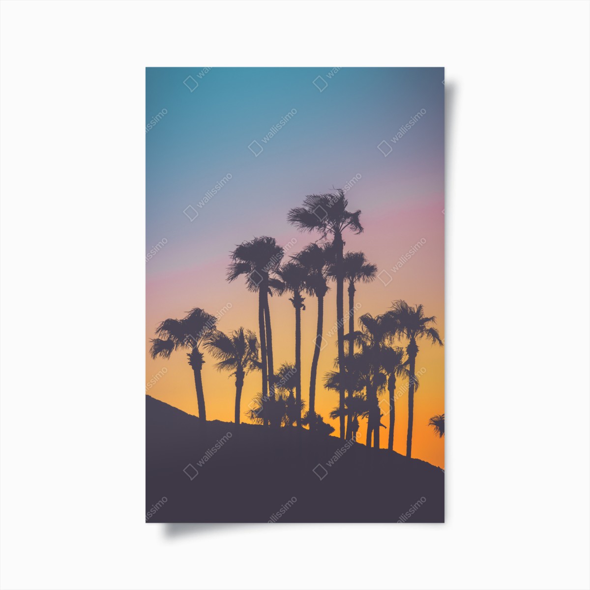 Poster crépuscule tropical aux palmiers – Wallnifity®