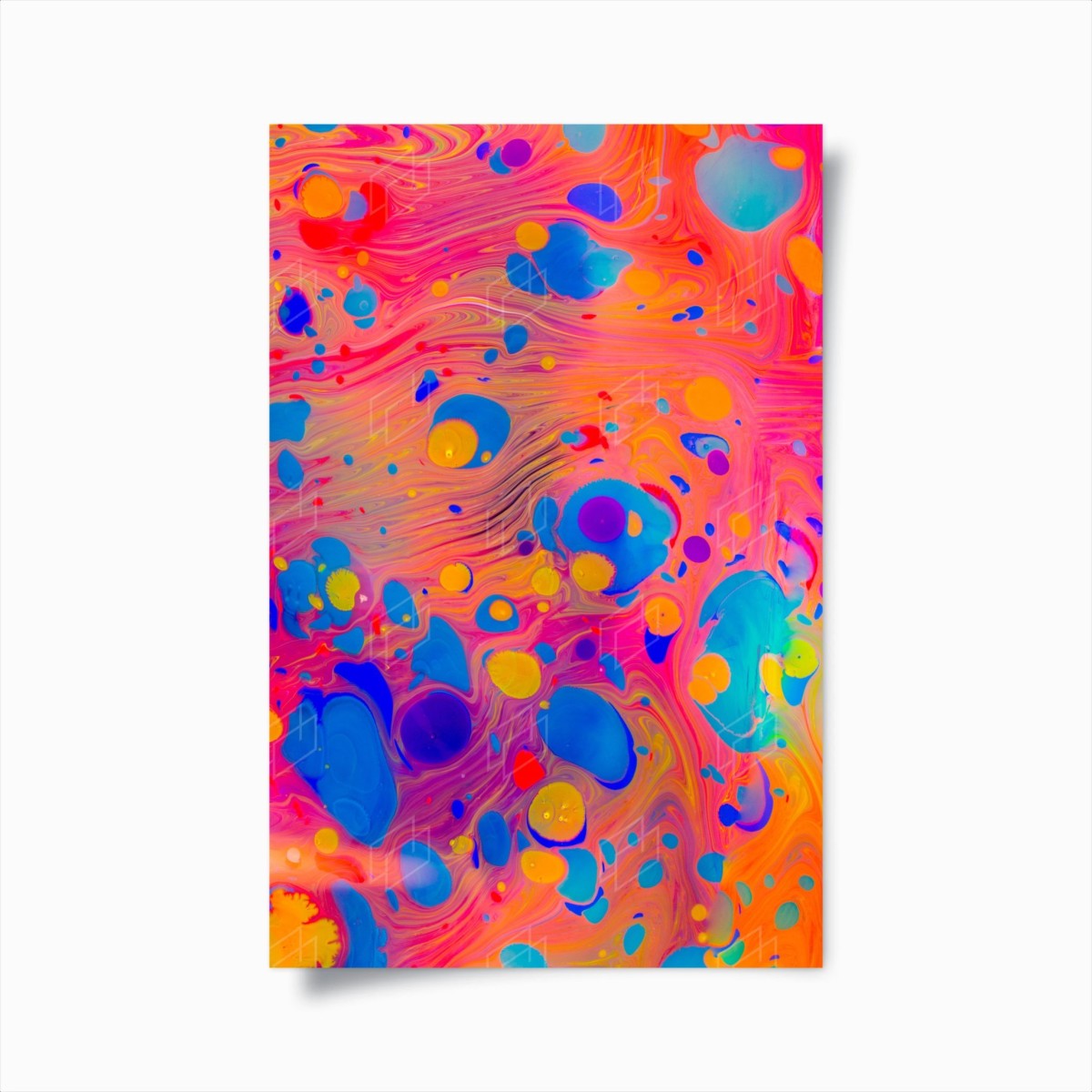 Poster marbrures ottomanes multicolores – Wallnifity®