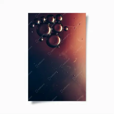Poster danse de bulles abstraites sur fond dégradé – Wallnifity®