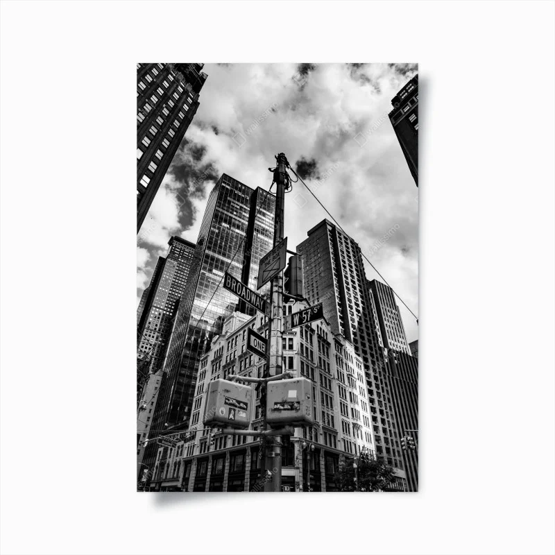Poster perspective urbaine sur Broadway – Wallnifity®