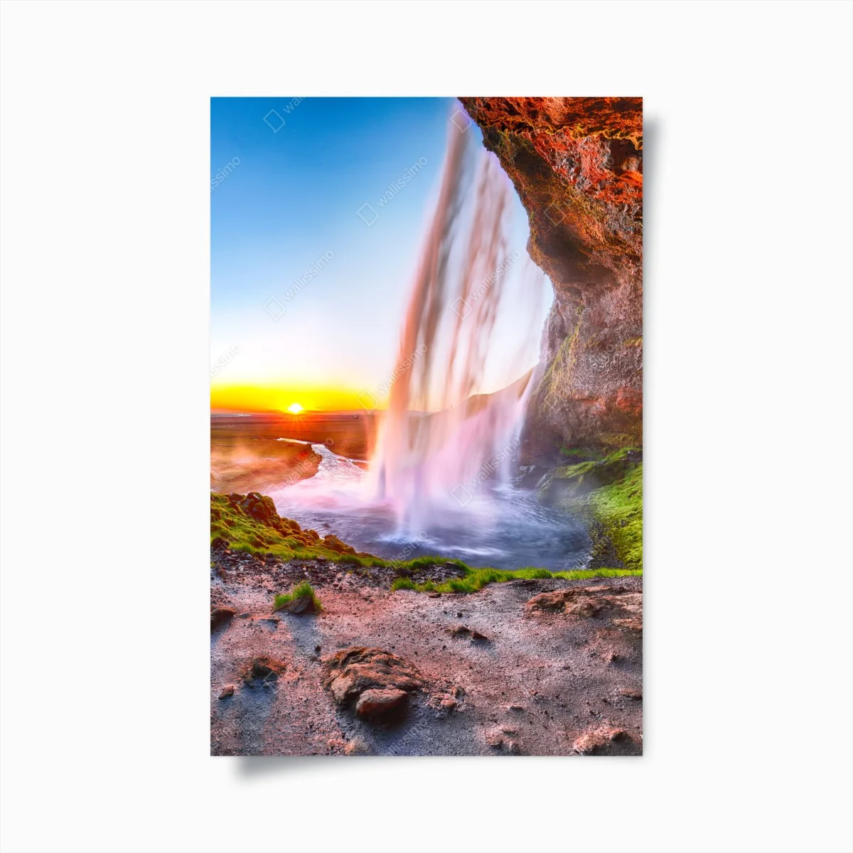 Poster cascade de Seljalandsfoss au coucher de soleil – Wallnifity® Poster cascade de Seljalandsfoss au coucher de soleil – Wallnifity®