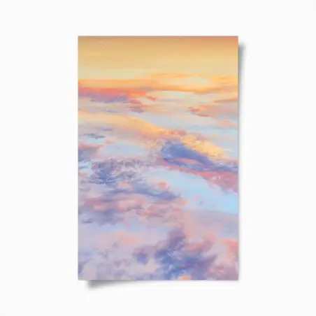 Poster aube pastel et nuages dorés – Wallnifity®