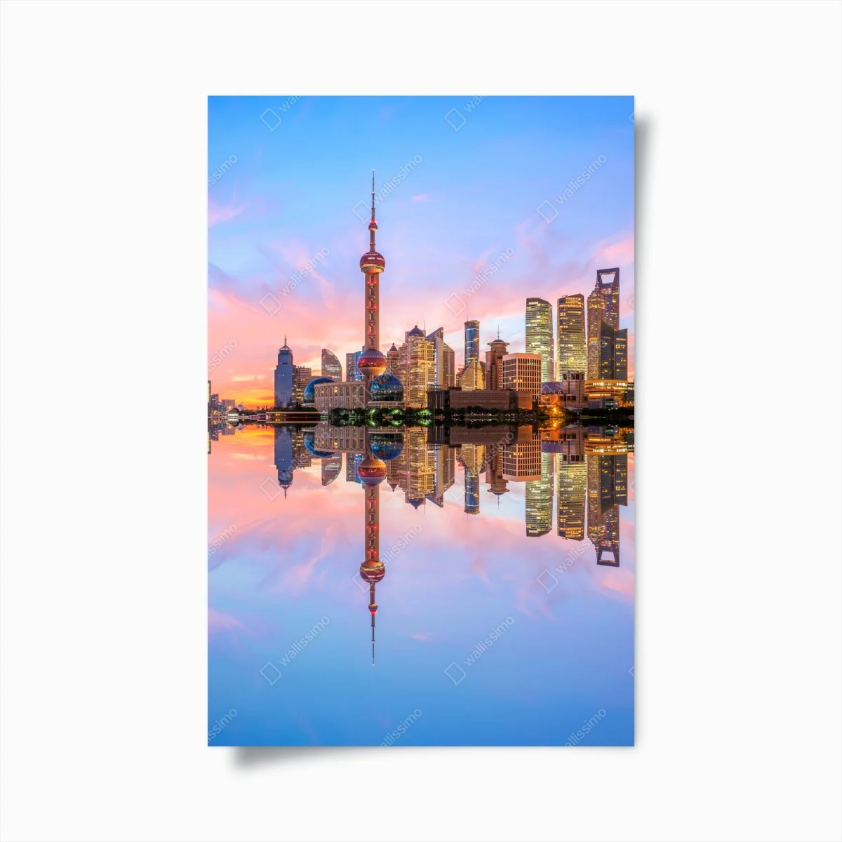 Poster panorama urbain de Shanghai au lever du soleil – Wallnifity® Poster panorama urbain de Shanghai au lever du soleil – Wallnifity®