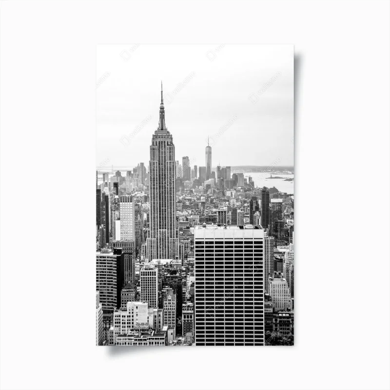 Poster horizon de New York dominé par l'Empire State Building – Wallnifity®