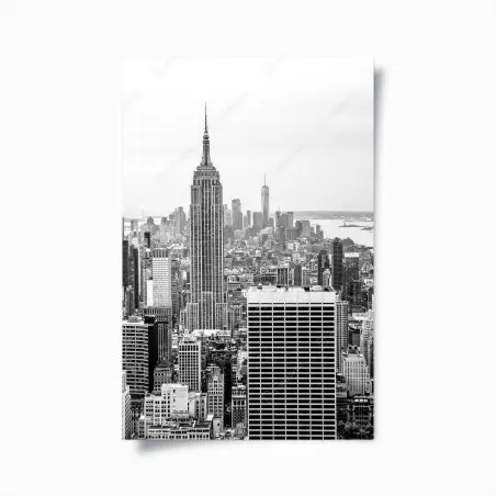 Poster horizon de New York dominé par l'Empire State Building – Wallnifity®