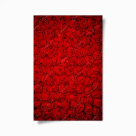 Poster mur de roses rouges romantiques – Wallnifity®