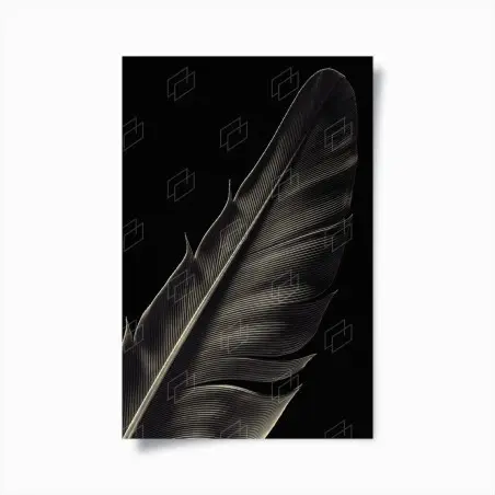 Poster plume délicate en noir et blanc – Wallnifity®
