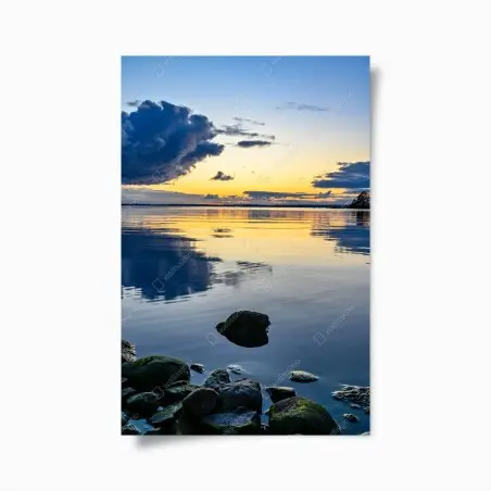 Poster reflets dorés au crépuscule – Wallnifity®