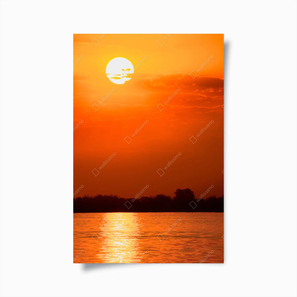 Poster coucher de soleil rougeoyant sur le lac – Wallnifity® Poster coucher de soleil rougeoyant sur le lac – Wallnifity®