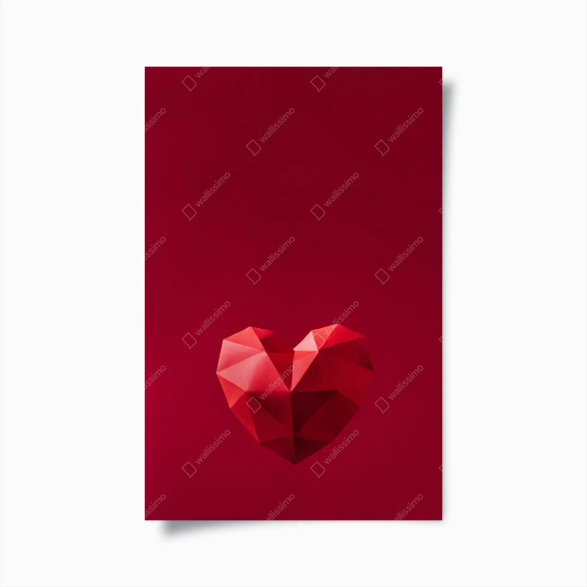 Poster coeur géométrique rouge sur fond minimaliste – Wallnifity® Poster coeur géométrique rouge sur fond minimaliste – Wallnifity®