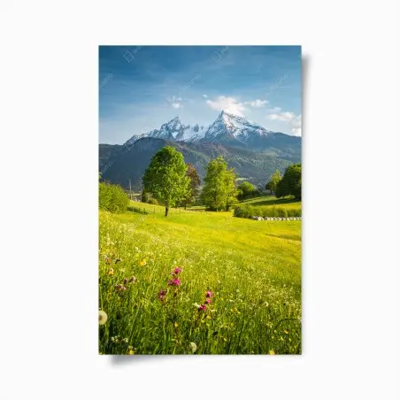 Poster évasion alpine printanière – Wallnifity®