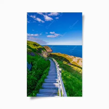 Poster sentier côtier au bord de l'océan – Wallnifity®