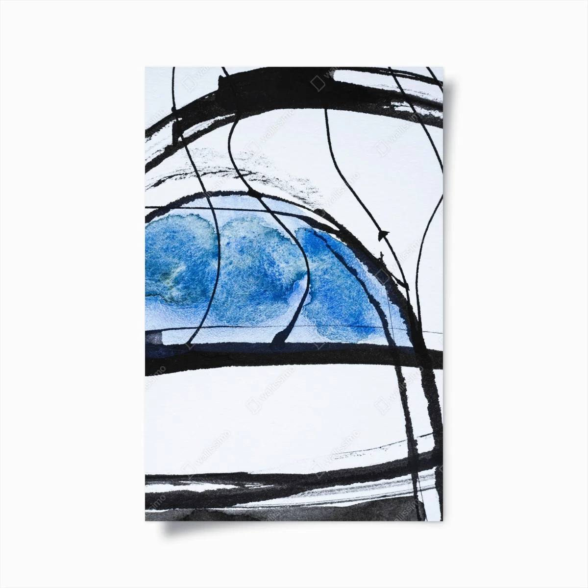 Poster abstraction bleue en aquarelle et encre – Wallnifity® Poster abstraction bleue en aquarelle et encre – Wallnifity®