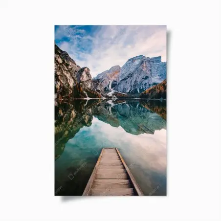 Poster reflets d'altitude sur lac alpin – Wallnifity®