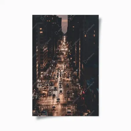 Poster avenue de Manhattan sous les lumières – Wallnifity®