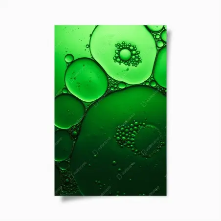 Poster abstraction de bulles vertes – Wallnifity®