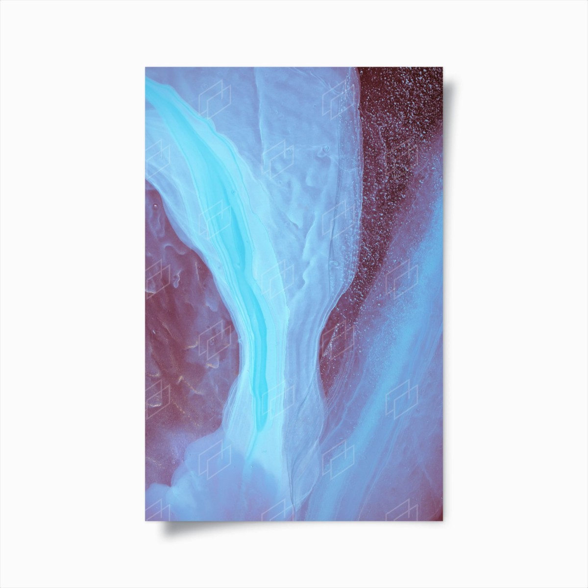 Poster nuances éthérées bleu et rose – Wallnifity®